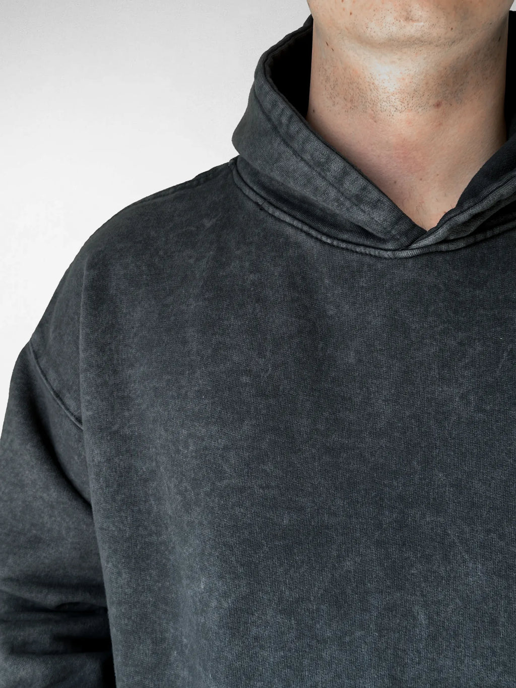 Hoodie riot stonewash rhino