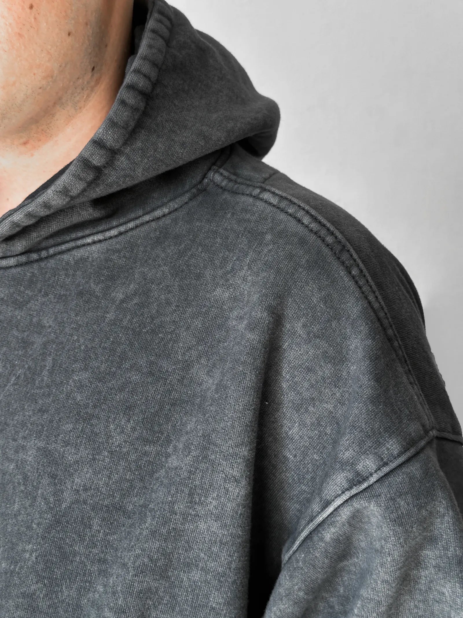 Hoodie riot stonewash rhino