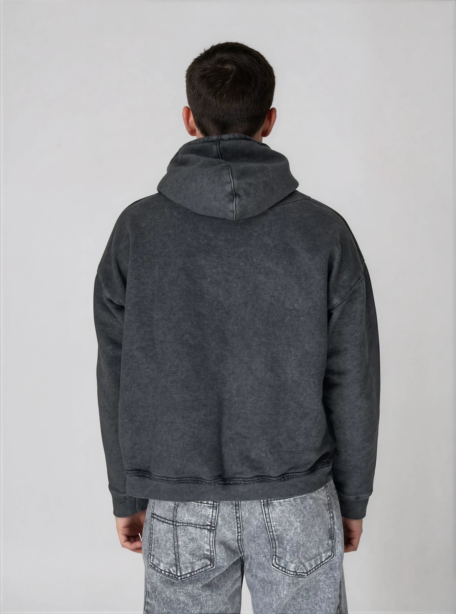 Hoodie riot stonewash rhino
